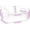 Loveseat Sofa 110 cm umělá kůže [4100536] (Barva Černá)