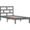 Rám postele 90 x 190 cm Single masivní dřevo [3101185] (Barva Šedá)