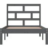 Rám postele 90 x 190 cm Single masivní dřevo [3101185] (Barva Šedá)