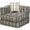 2místný modulární pouf pruhovaný textil [244977] (Barva Patchwork)