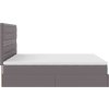 Osmanský rám postele s matrací 180x200cm umělá kůže [3313657] (Barva Šedá)