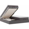 Osmanský rám postele s matrací 180x200cm umělá kůže [3311227] (Barva Šedá)