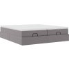 Osmanský rám postele s matrací 180x200cm umělá kůže [3311227] (Barva Šedá)