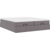 Osmanský rám postele s matrací 180x200cm umělá kůže [3311227] (Barva Šedá)