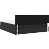 Osmanský rám postele s matrací 200x200cm umělá kůže [3311961] (Barva Černá)