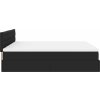 Osmanský rám postele s matrací 200x200cm umělá kůže [3311961] (Barva Černá)