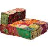 4místný modulární pouf textil [244981] (Barva Patchwork)