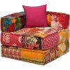 4místný modulární pouf textil [244981] (Barva Patchwork)