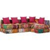 4místný modulární pouf textil [244981] (Barva Patchwork)