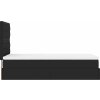 Osmanský postel s matrací 90x200cm cm umělá kůže [3312981] (Barva Černá)