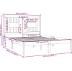 Rám postele masivní borovice 120 x 200 cm [3104059] (Barva Bílá)