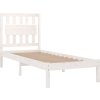 Rám postele masivní borovice 100 x 200 cm [3103924] (Barva Bílá)