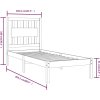 Rám postele masivní borovice 100 x 200 cm [3103924] (Barva Bílá)