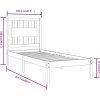 Rám postele masivní borovice 100 x 200 cm [3103924] (Barva Bílá)