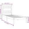 Rám postele masivní borovice 100 x 200 cm [3103924] (Barva Bílá)