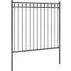 Zahradní plot Assen ocelový 1,7 x 1,5 m [146315] (Barva Černá)