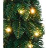 Umělý vánoční stromek s LED osvětlením zasněžený 45 LED 90 cm [357689] (Barva Zelená)