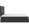 Osmanský rám postele s matrací 200x200cm umělá kůže [3314508] (Barva Černá)