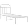 Kovový rám postele s čelem 75 x 190 cm [353674] (Barva Bílá)