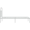 Kovový rám postele s čelem 75 x 190 cm [353674] (Barva Bílá)