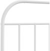 Kovový rám postele s čelem 75 x 190 cm [353674] (Barva Bílá)