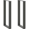 Nohy konzolového stolku ve tvaru U 2 ks ocel 38 x (72-73) cm ocel [4013172] (Barva Černá)