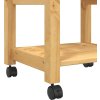 Kuchyňský vozík MONZA 48 x 40 x 90 cm masivní borové dřevo [376079] (Barva Hnědá)
