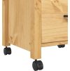 Kuchyňský vozík MONZA 48 x 40 x 88,5 cm masivní borové dřevo [376085] (Barva Hnědá)