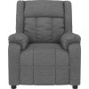 Elektrické polohovací křeslo textil [3143568] (Barva Tmavě šedá)
