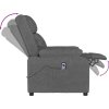 Elektrické polohovací křeslo textil [3143568] (Barva Tmavě šedá)