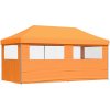 Krémový skládací nůžkový party stan 3 x 6 m [4004945] (Barva orange (blue frame))