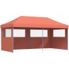 Krémový skládací nůžkový party stan 3 x 6 m [4004945] (Barva orange (blue frame))