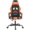 Otočná herní židle umělá kůže [349597] (Barva Černá a oranžová)