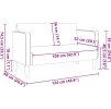 Loveseat Sofa 109 cm manšestrová tkanina [4100522] (Barva Světle šedá)