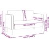 Loveseat Sofa 109 cm manšestrová tkanina [4100522] (Barva Světle šedá)
