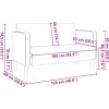 Loveseat Sofa 109 cm manšestrová tkanina [4100522] (Barva Světle šedá)