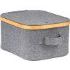 Úložný box G21 24 x 30 x 15 cm, bambusový s víkem, šedý [63555301]