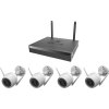 Kamerový set Ezviz H3C 2K+ Wi-Fi KIT IP venkovní, bullet, 4Mpix, 1x NVR CS-X5S-R100-8W/ 4x IP kam. H3C 2K+, HDMI/ VGA/ W [70293636]