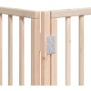 Zábrana pro psy s dvířky skládací 15 panelů 750 cm topol [3155531] (Barva Přírodní)