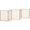 Zábrana pro psy s dvířky skládací 15 panelů 750 cm topol [3155531] (Barva Přírodní)