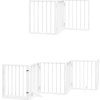 Zábrana pro psy s dvířky skládací 12 panelů 600 cm topol [3155536] (Barva Bílá)