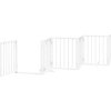 Zábrana pro psy s dvířky skládací 12 panelů 600 cm topol [3155536] (Barva Bílá)