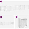 Zábrana pro psy s dvířky skládací 12 panelů 600 cm topol [3155536] (Barva Bílá)