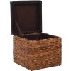 Sada taburetů z mořské trávy 2 kusy [246110] (Barva Hnědá)