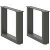Nohy konferenčního stolku ve tvaru U 2 ks 40 x (30-31) cm ocelové [4013132] (Barva Černá)