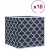 Skládací úložné boxy 10 ks 32x32x32 cm netkaná textilie [4018980] (Barva Modrá)