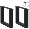 Nohy konferenčního stolku ve tvaru U 2 ks ocel 30 x (30-31) cm ocel [4013128] (Barva Černá)