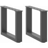 Nohy konferenčního stolku ve tvaru U 2 ks ocel 30 x (30-31) cm ocel [4013128] (Barva Černá)
