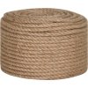 Jutové lano 50 m dlouhé 10 mm silné [153749] (Barva Přírodní)