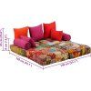 2místný modulární pouf textil [244985] (Barva Patchwork)